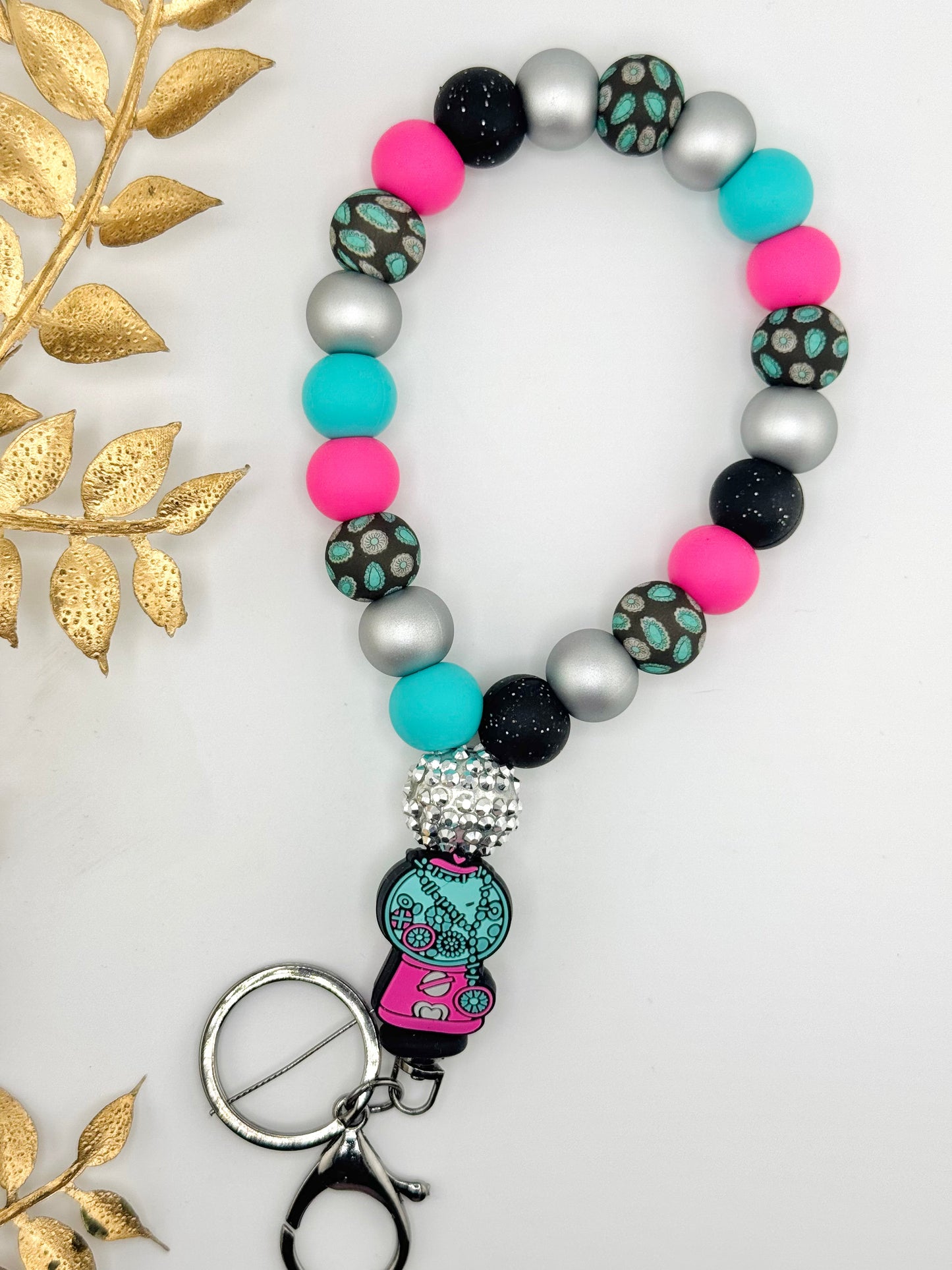 Teardrop Wristlet - Jeweled Gum Ball Machine