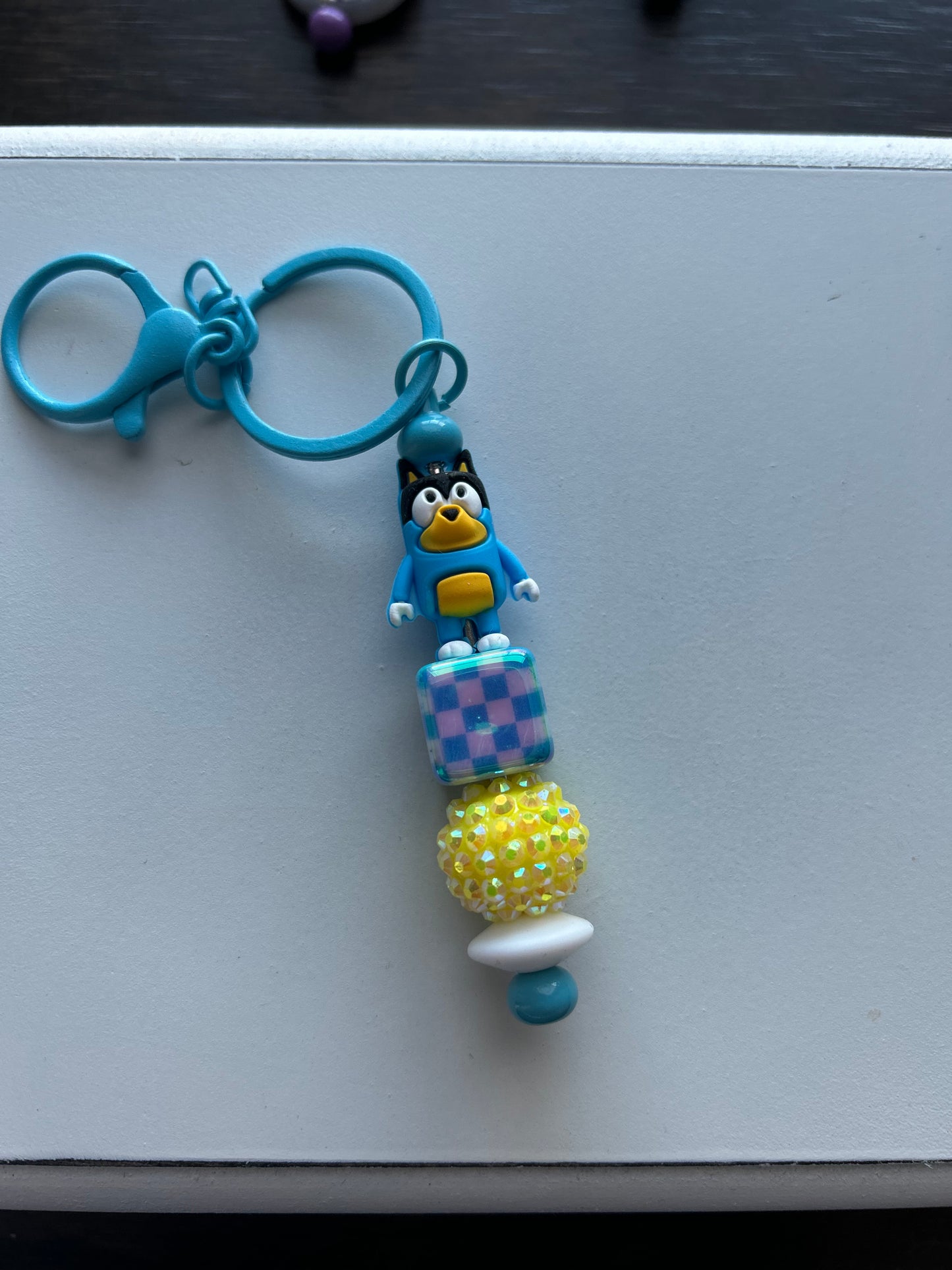 Round Acrylic Keychain w/Mini Tassel