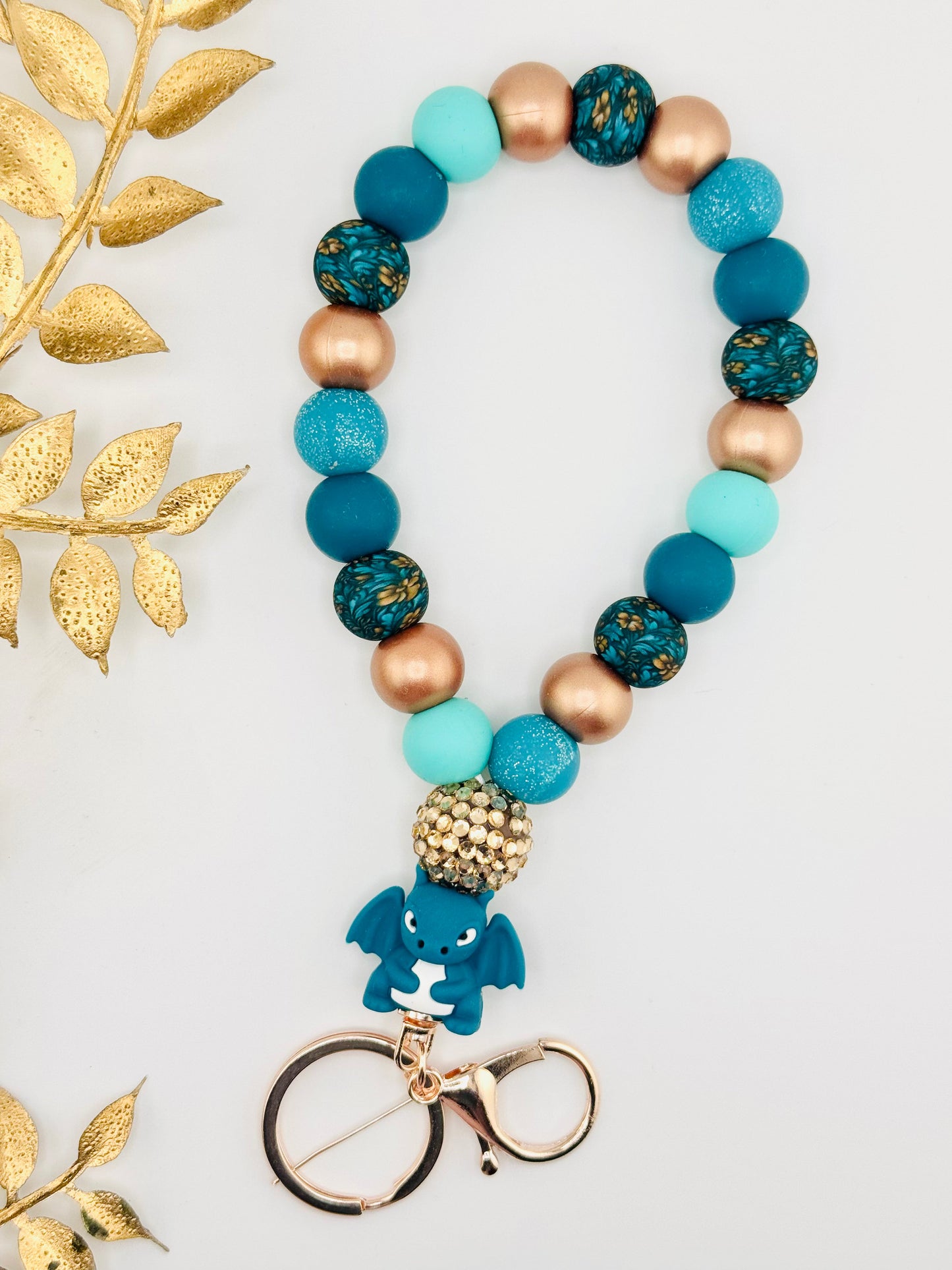 Teardrop Wristlet - Emerald Dragon