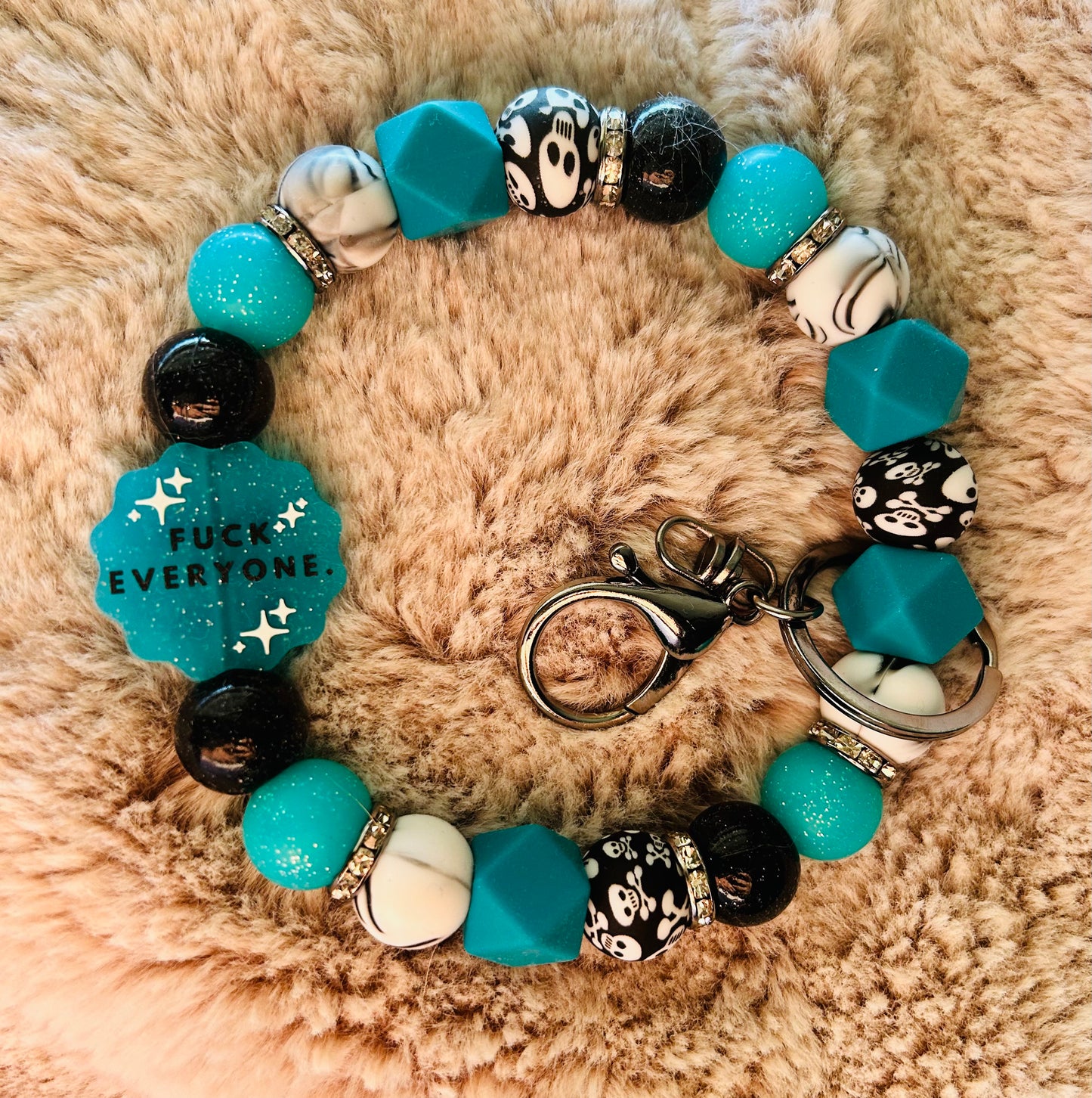 Teal “Here’s the Thing, F*€k Everyone” Wristlet