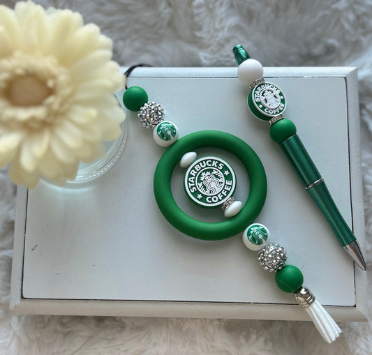 Starbucks Car Charm with Pen Set