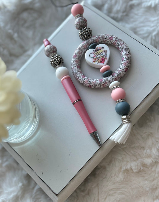 Nursing is a work of Heart Car Charm & Pen Set