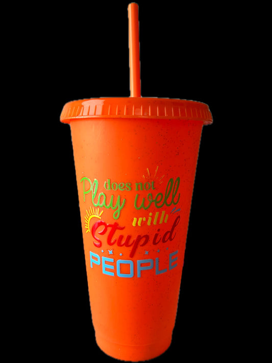 20oz Plastic Tumbler w/Decal Wrap