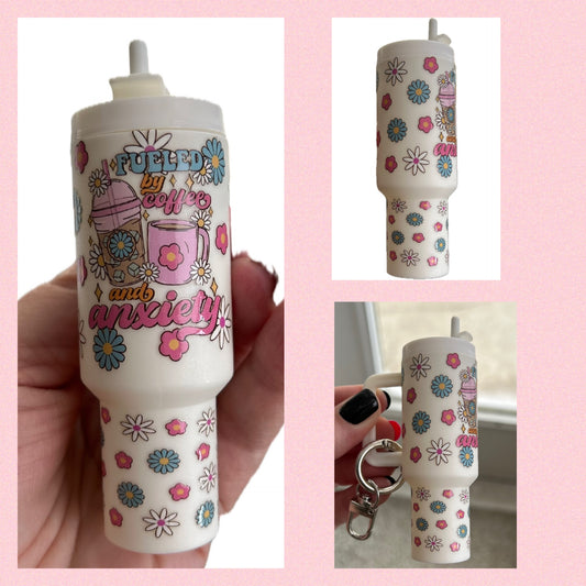 Mini Tumbler Keychain w/Decal Wrap