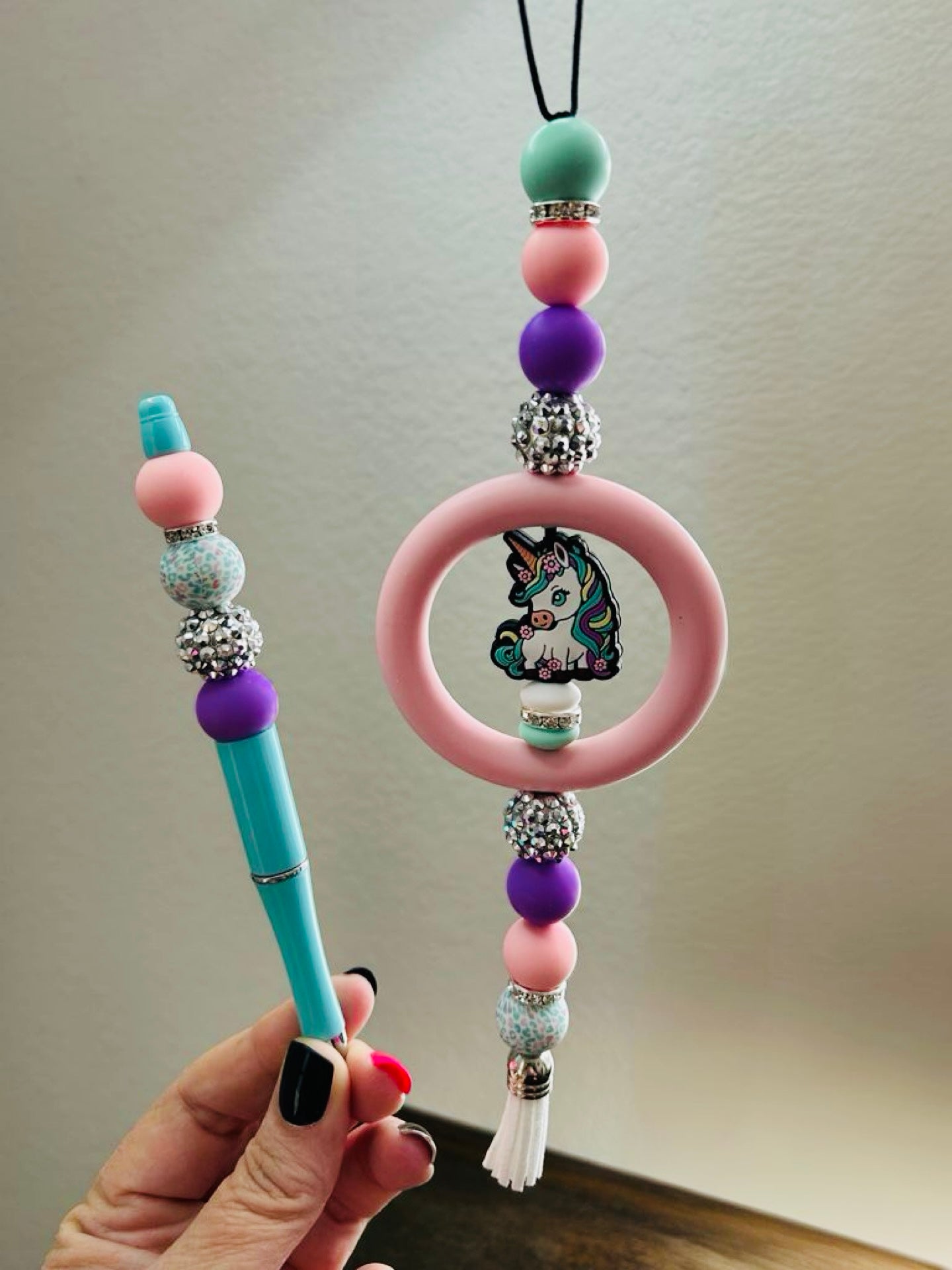 Unicorn Car Charm & Pen Ser