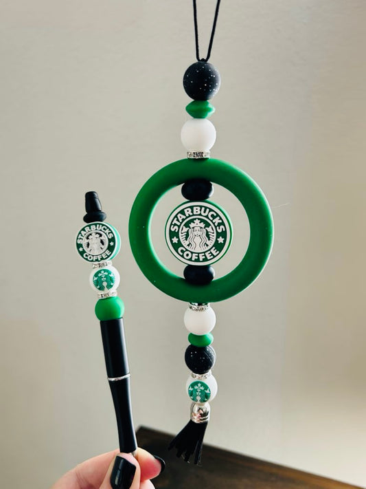 Starbucks Car Charm & Pen Set