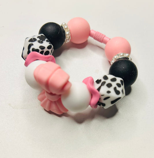 Baby Pink Bow Cup Charm