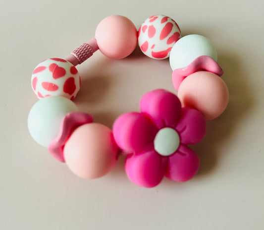 Pink Daisy Cup Charm